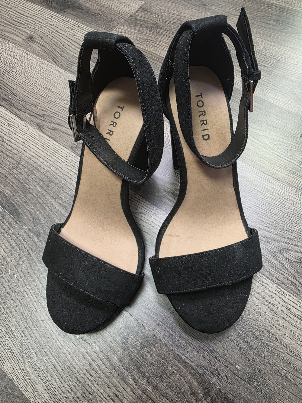 torrid Black Ankle-Strap Block Heel Sandals
